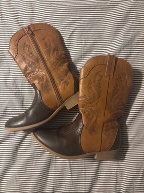 Dream Pairs Tan Leather Ankle Boots